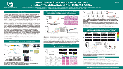 Novel Orthotopic Pancreatic Cancer Cell Lines with Kras-G12D Mutation Derived from C57BL/6-KPC Mice 