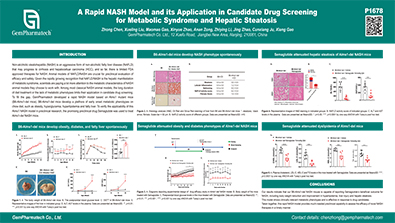 A Rapid NASH Model and its Application in Candidate Drug Screening for Metabolic Syndrome and Hepatic Steatosis