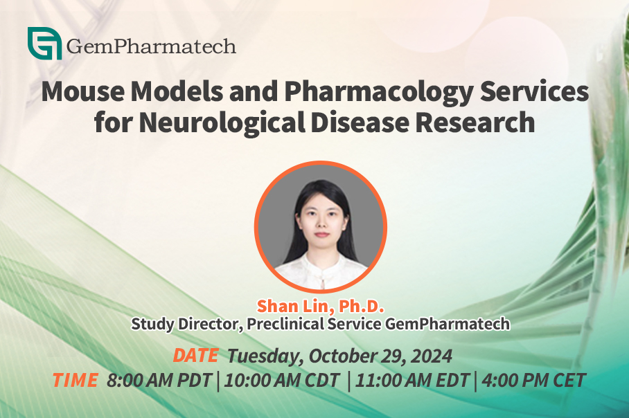 Mouse Models and Pharmacology Services for Neurological Disease Research