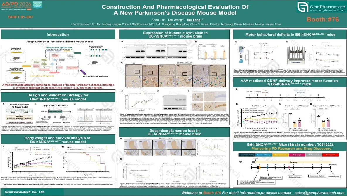 Construction And Pharmacological Evaluation Of A New Parkinson's Disease Mouse Model 